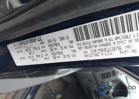 2012 Jeep Liberty Sport from USA, damaged, VIN 1C4PJMAK8CW128796